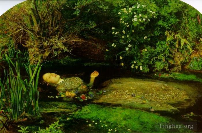 John Everett Millais Peinture à l'huile - 5 Ophélie