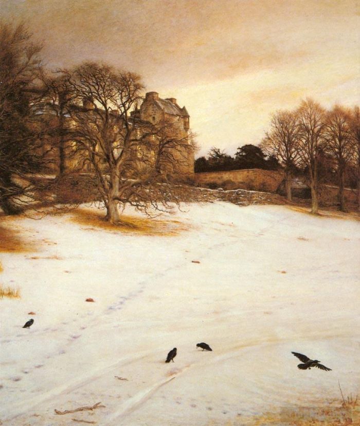 John Everett Millais Peinture à l'huile - Réveillon de Noël 1887
