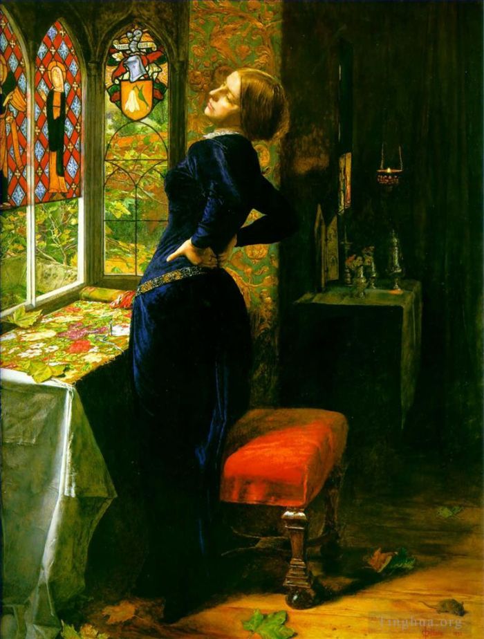 John Everett Millais Peinture à l'huile - Mariane