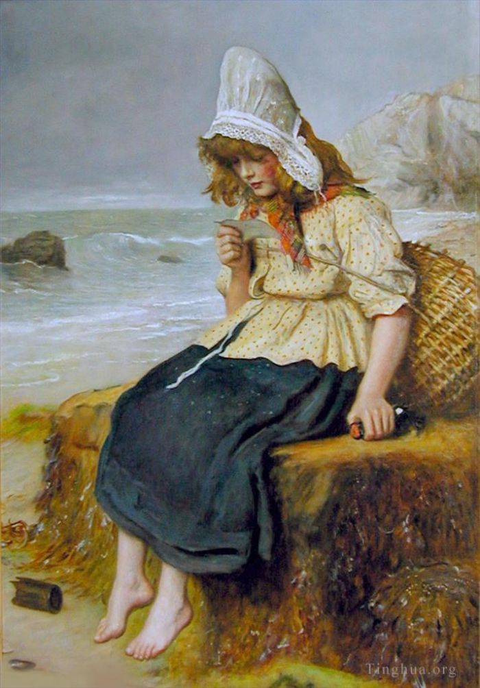 John Everett Millais Peinture à l'huile - Message de la mer