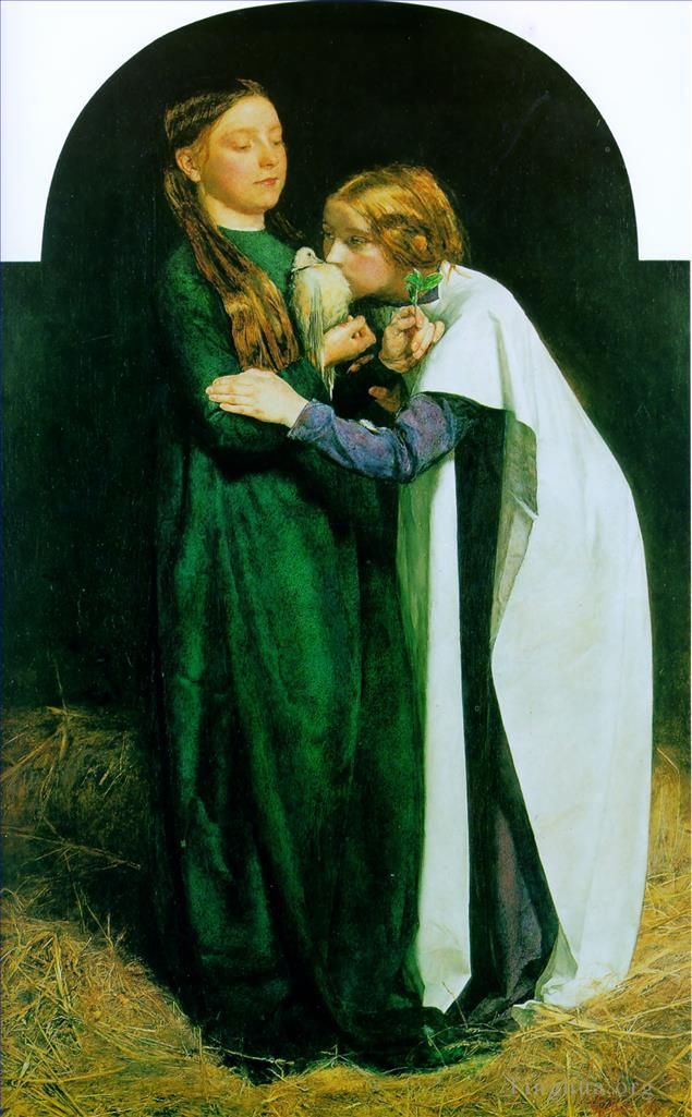 John Everett Millais Peinture à l'huile - Le retour de la colombe