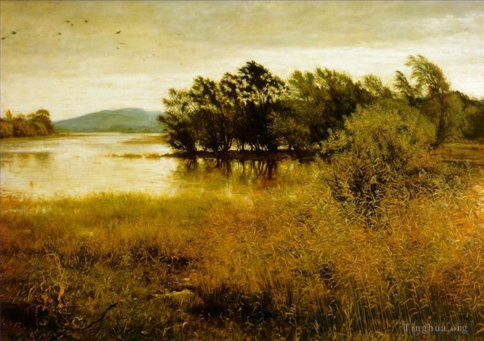 John Everett Millais Peinture à l'huile - Paysage d'octobre froid John Everett Millais
