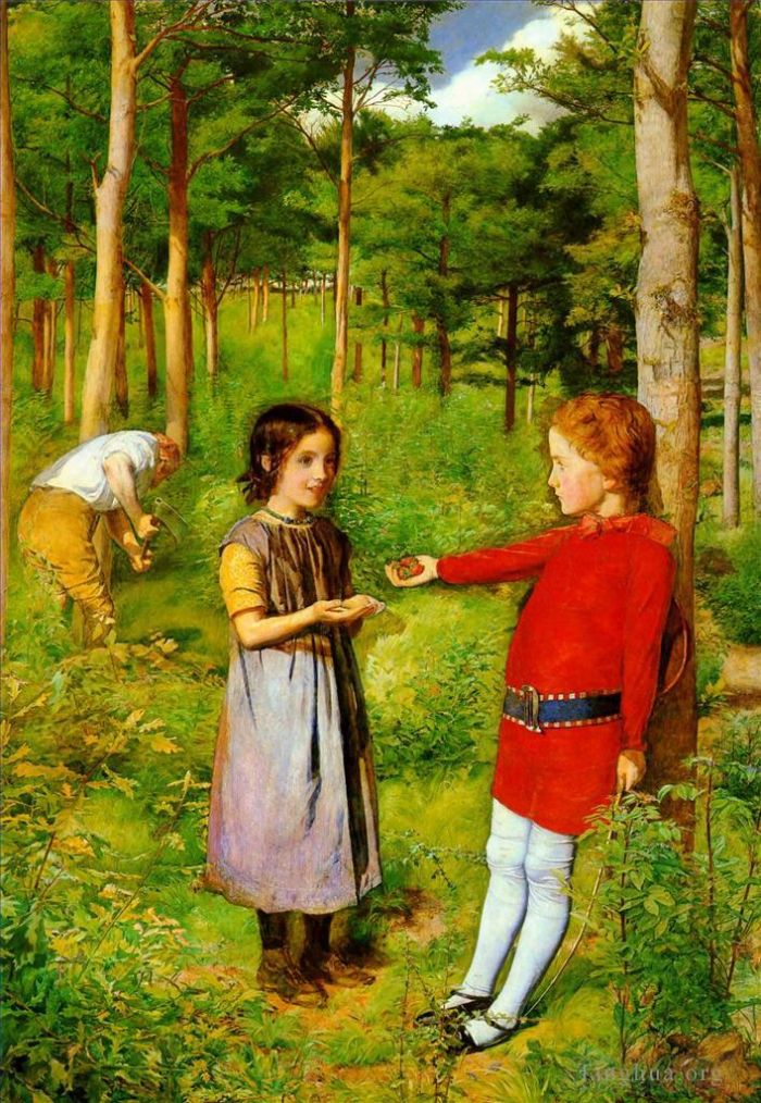 John Everett Millais Peinture à l'huile - Fille de chasseurs