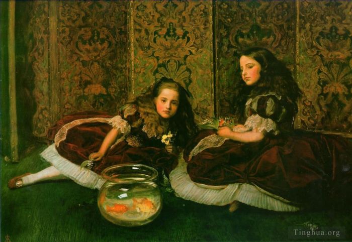 John Everett Millais Peinture à l'huile - Heures de loisirs