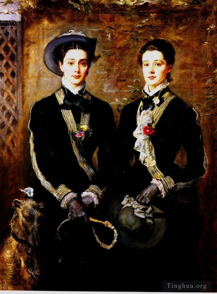 John Everett Millais Peinture à l'huile - Jumeaux