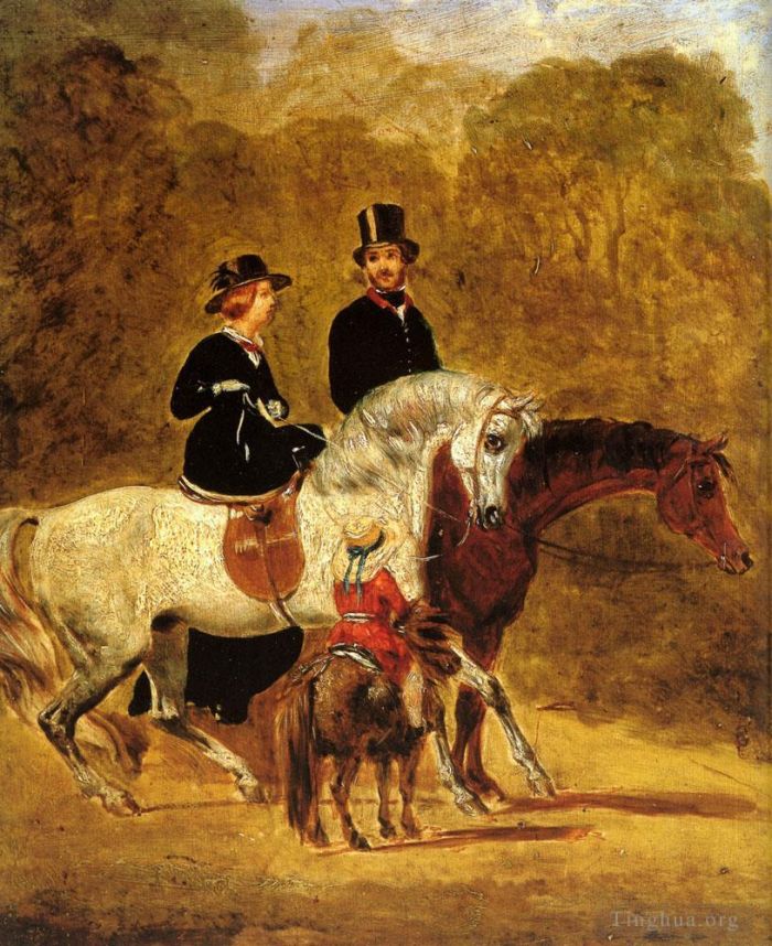 John Frederick Herring Sr Peinture à l'huile - Croquis de la reine Victoria