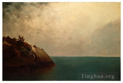 John Frederick Kensett Peinture à l'huile - Un ciel brumeux