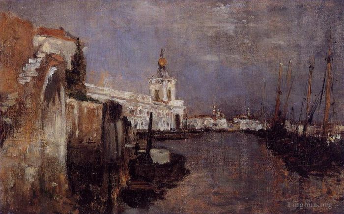 John Henry Twachtman Peinture à l'huile - Canal de Venise