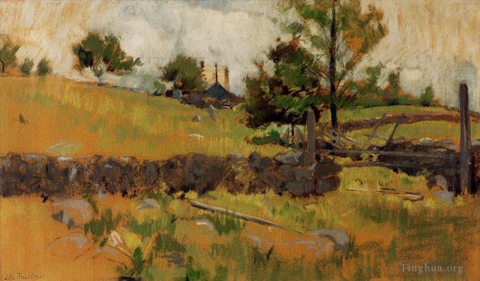 John Henry Twachtman Peinture à l'huile - Paysage de printemps