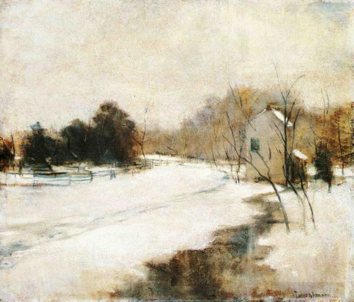 John Henry Twachtman Peinture à l'huile - L'hiver à Cincinnati