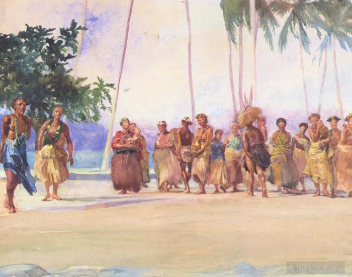 John LaFarge Types de peintures - Baie de Fagaloa Samoa