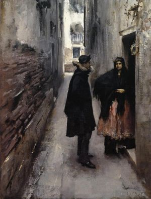John Singer Sargent œuvres - Une rue à Venise