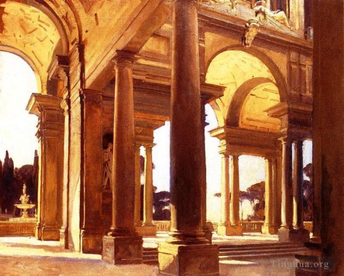 John Singer Sargent Peinture à l'huile - Une étude de l'architecture Florence