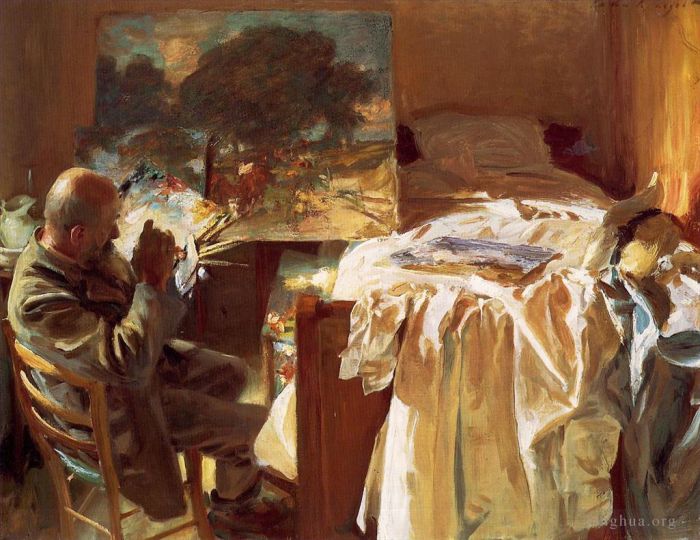 John Singer Sargent Peinture à l'huile - Un artiste dans son atelier