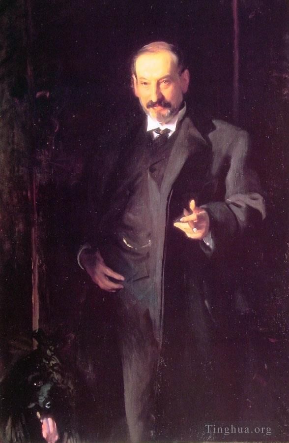 John Singer Sargent Peinture à l'huile - Portrait d'Asher Wertheimer