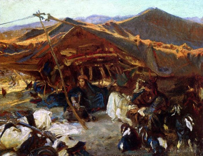 John Singer Sargent Peinture à l'huile - Campement bédouin