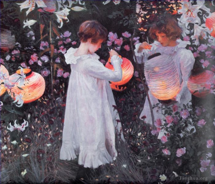 John Singer Sargent Peinture à l'huile - Oeillet Lily Lily Rose