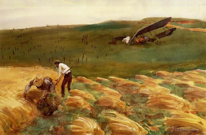 John Singer Sargent Peinture à l'huile - Avion écrasé