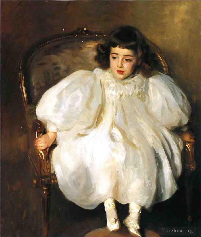 John Singer Sargent Peinture à l'huile - Attente alias Portrait de Frances Winifred Hill