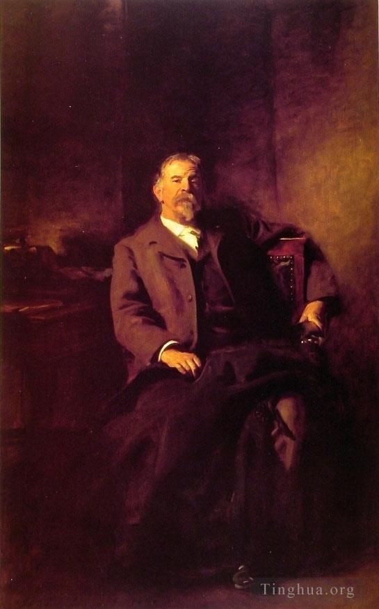 John Singer Sargent Peinture à l'huile - Portrait d'Henry Lee Higginson