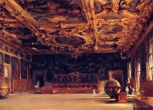 John Singer Sargent œuvres - Intérieur du Palais des Doges