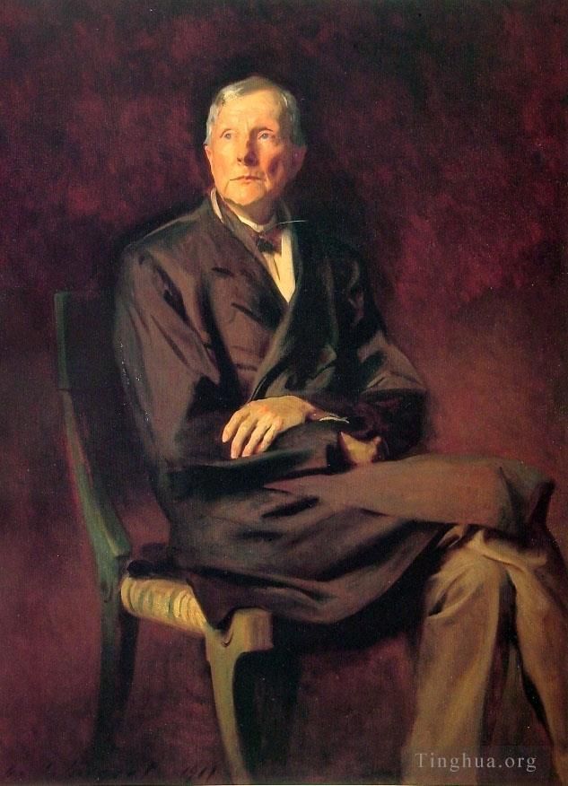 John Singer Sargent Peinture à l'huile - Portrait de John D. Rockefeller