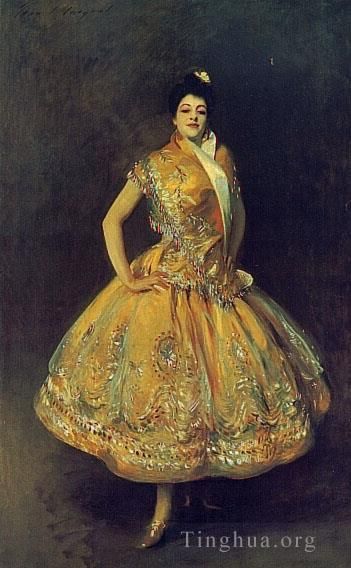 John Singer Sargent Peinture à l'huile - Portrait de La Carmencita