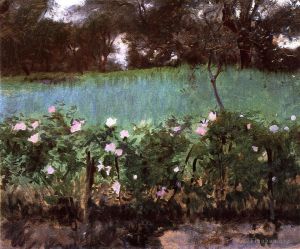 John Singer Sargent œuvres - Paysage avec treillis de roses