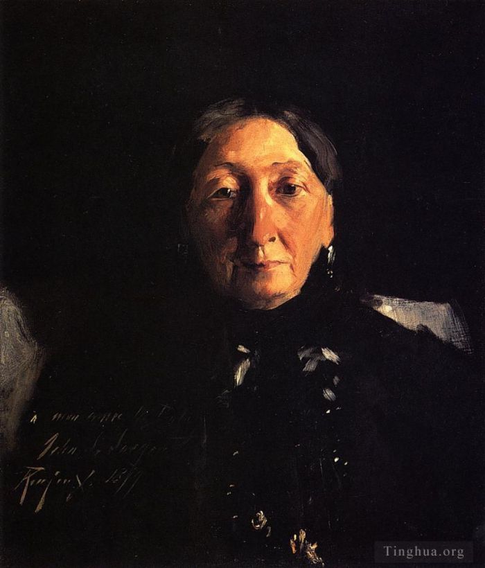 John Singer Sargent Peinture à l'huile - Portrait de Madame François Buloz