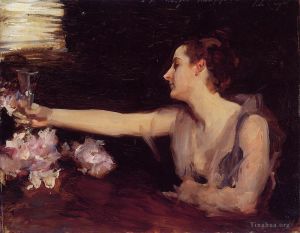 John Singer Sargent œuvres - Madame Gautreau buvant un toast portrait