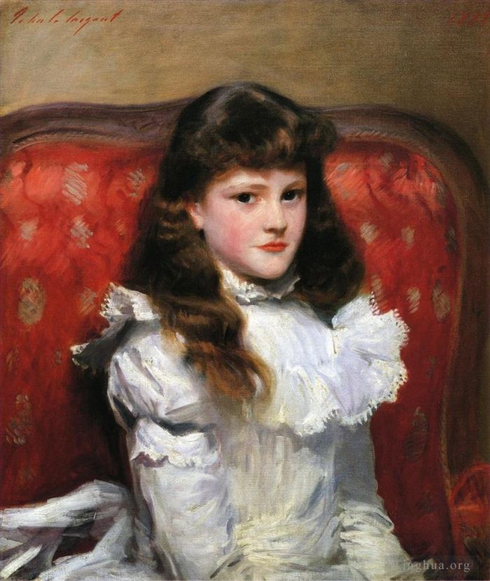 John Singer Sargent Peinture à l'huile - Portrait de Mlle Cara Burch