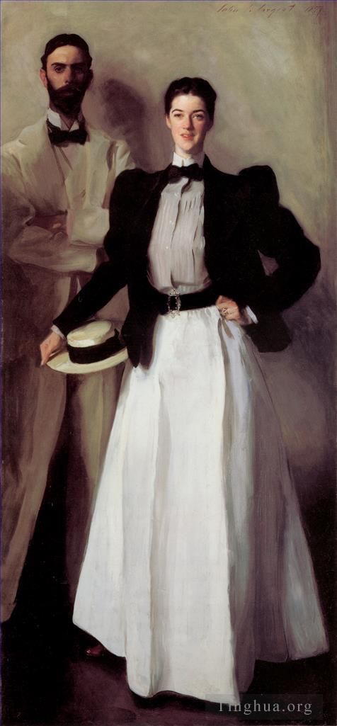 John Singer Sargent Peinture à l'huile - Portrait de M. et Mme Isaac Newton Phelps Stokes