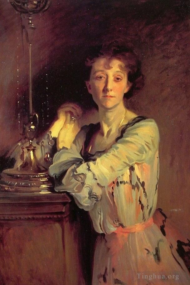 John Singer Sargent Peinture à l'huile - Portrait de Mme Charles Russell