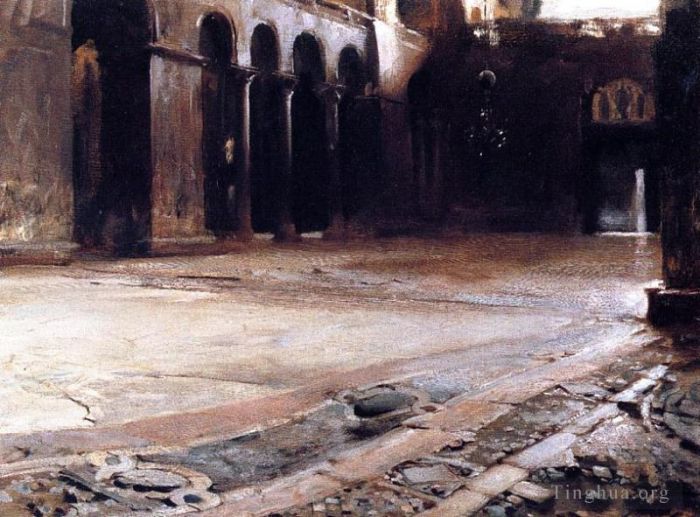 John Singer Sargent Peinture à l'huile - Pavé de Saint-Marc