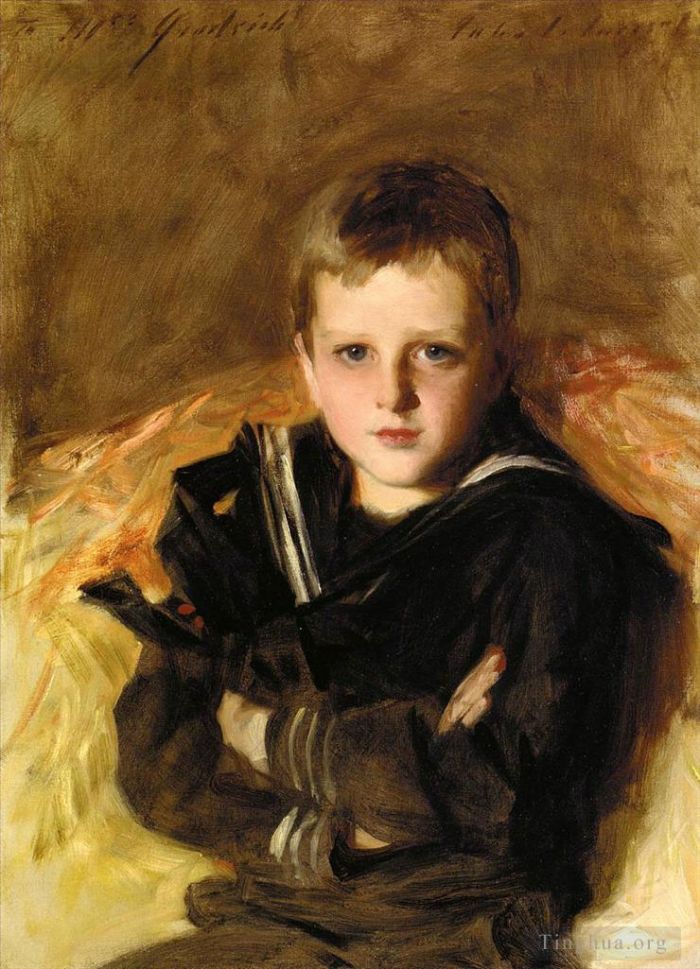 John Singer Sargent Peinture à l'huile - Portrait de Caspar Goodrich