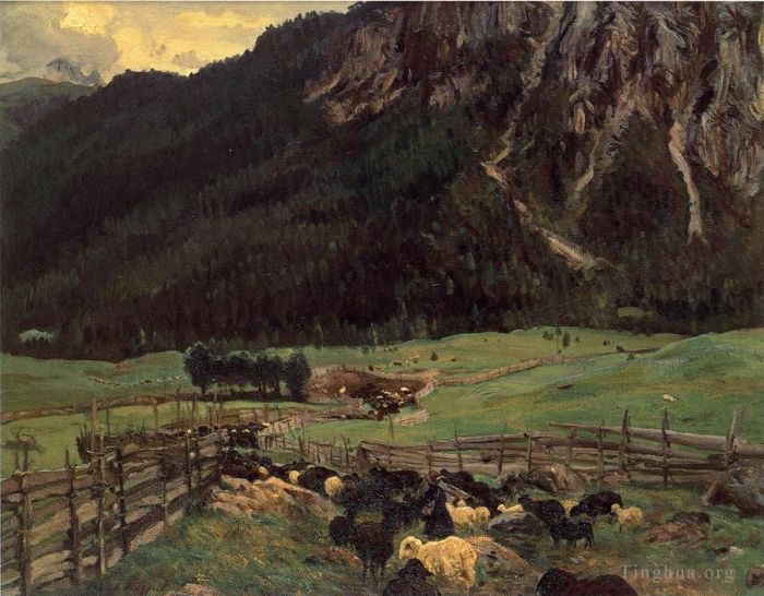 John Singer Sargent Peinture à l'huile - Bergerie au Tyrol