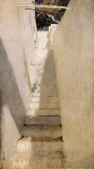 John Singer Sargent œuvres - Escalier à Capri