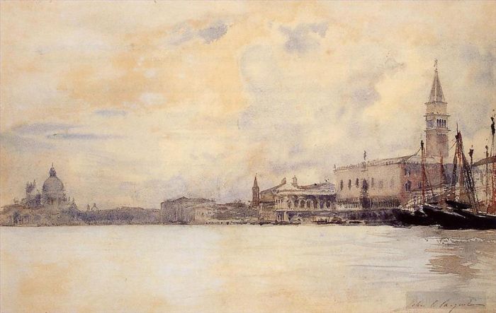 John Singer Sargent Peinture à l'huile - L'entrée du Grand Canal Venise