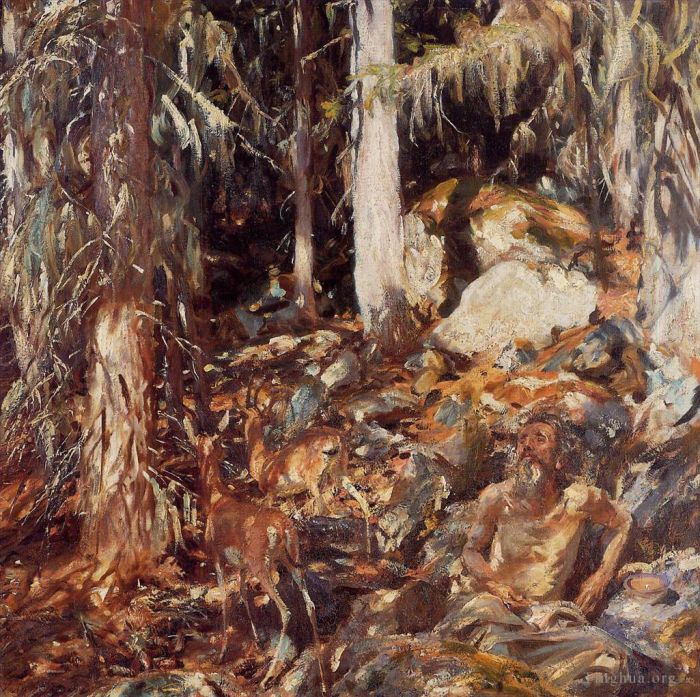 John Singer Sargent Peinture à l'huile - L'ermite