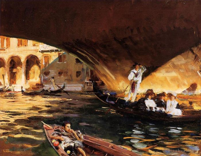 John Singer Sargent Peinture à l'huile - Le Grand Canal du Rialto