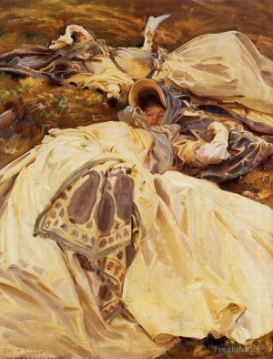 John Singer Sargent œuvres - Deux filles en robes blanches