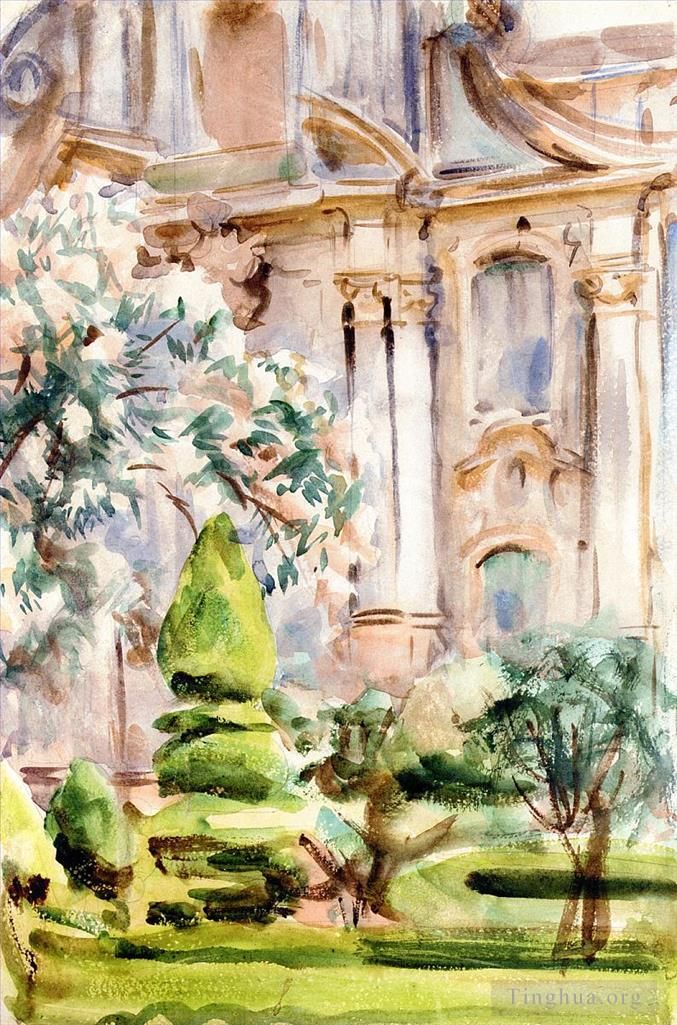 John Singer Sargent Types de peintures - Un palais et des jardins Espagne