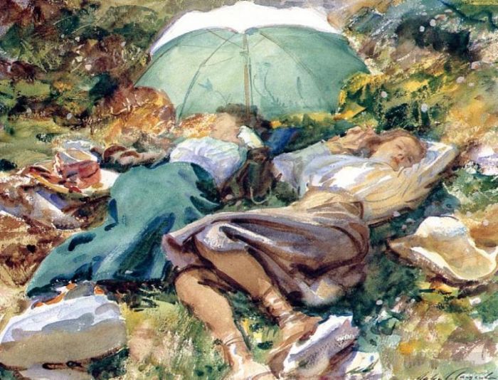 John Singer Sargent Types de peintures - Une sieste