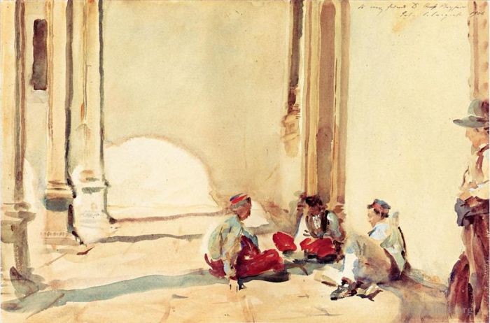 John Singer Sargent Types de peintures - Une caserne espagnole
