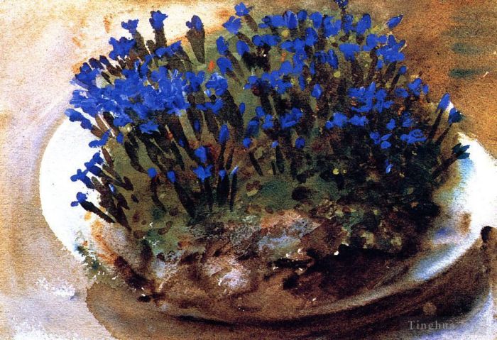 John Singer Sargent Types de peintures - Gentianes bleues