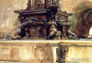 John Singer Sargent œuvres - Fontaine de Bologne