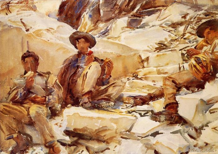 John Singer Sargent Types de peintures - Ouvriers de Carrare