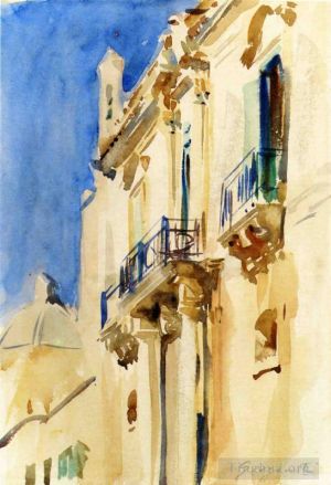 John Singer Sargent œuvres - Façade d'un Palazzo Girgente Sicile