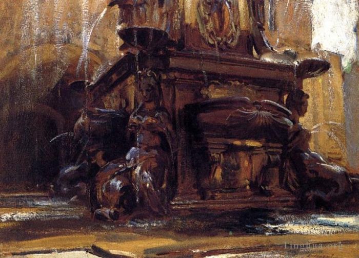 John Singer Sargent Types de peintures - Fontaine à Bologne