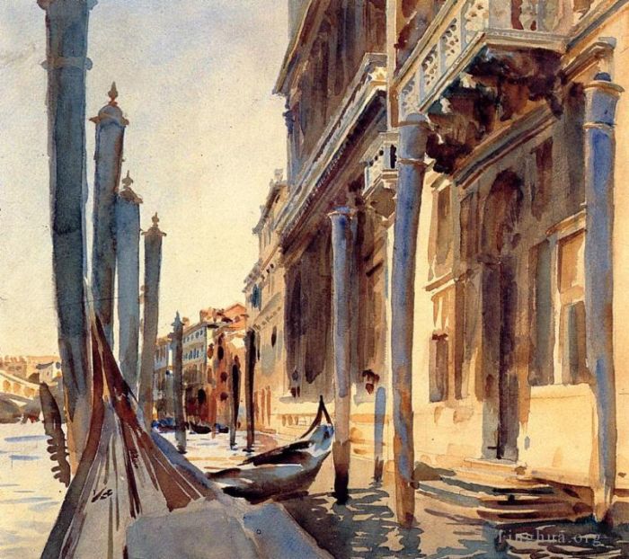 John Singer Sargent Types de peintures - Bateau sur le Grand Canal de Venise